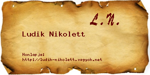 Ludik Nikolett névjegykártya